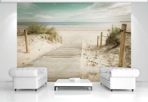 Papier peint - Chemin vers la plage de sable fin - 11597