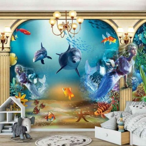 Papier peint fr chambre d'enfants - Vie sous-marine - 13285