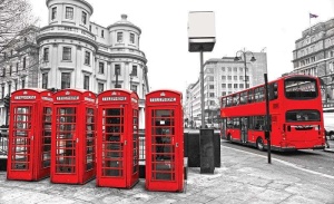 Papier peint Accent rouge - Londres - 3629