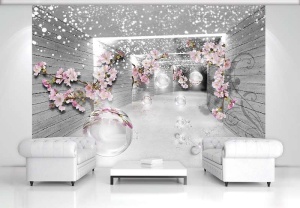 Papier peint - Fleurs dans un couloir - 3360