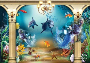 Papier peint fr chambre d'enfants - Vie sous-marine - 13285