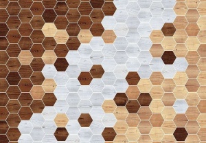 Papier peint hexagonal de différentes couleurs - 11202