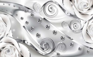 Papier peint - Vagues brillantes et laiteuses - 2613