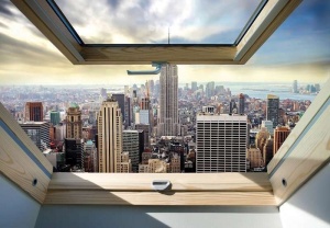 Papier peint de la vue depuis une Penthouse de New York - 10415