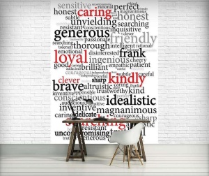 papier peint de mots positifs - 2457A
