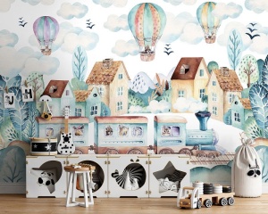 Poster mignon - Ballons sur la ville - 13673