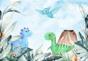 Papier peint Petits dinosaures - 14678