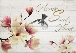 Papier peint textuel - "Home Sweet Home" -3130