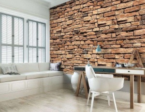 Imitation de mur de blocs de pierre - 1927