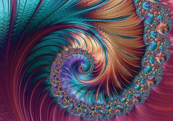 Décoration murale - éléments brillants en spirale hypnotique - 11706