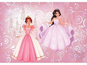 Papier peint chambre de fille - Contes de princesses - 12529