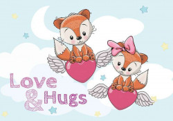 Poster textuel Love & Hugs - 12537