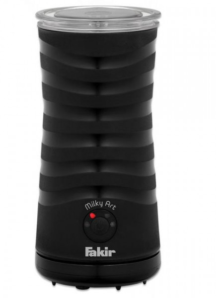 Aparat pentru spumare si incalzire lapte Fakir Milky Art, 400 W, 4 texturi spuma, Baza rotativa 360°, Oprire automata, Negru