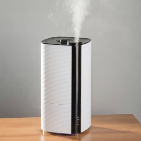 Umidificator ultrasunete Fakir Airwell, rezervor 4 l, 300 ml/h, Senzor de umiditate, Higrostat, Filtru ceramic, Afisaj LCD, Iluminare speciala, Telecomanda, Timer