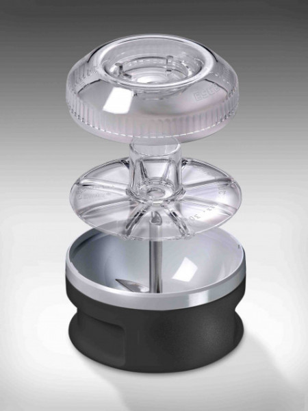 BAMIX Barbecue negru - 200W, 4 lame, SliceSy, Procesor, Vas 600ml, Vas 400ml, Sort Bamix BBQ, Stand DeLuxe