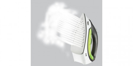 Fier de calcat Fakir Eye, 2600 W, Rezervor 0.3 l, Jet abur 150 g/min, Abur variabil 40 g/min, Functie auto-curatare, Sistem antipicurare, Verde/Alb