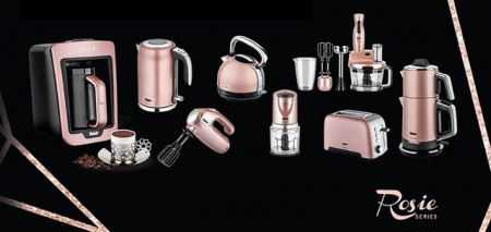 Mixer vertical Fakir Mr. Chef Quadro, 1000 W, Tocator 1,5l, Teluri inox, Tija cu 4 lame inox, Vas 900 ml, Roz - PRODUS NOU RESIGILAT
