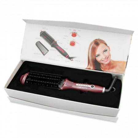 Perie pentru indreptat parul Fakir IllusION Effect, 50 W, Ceramica, Ionizare, 4 trepte de temperatura, 220 °C, Violet