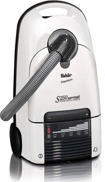 Aspirator cu sac Fakir S250, Sac 4.5 l, Tub telescopic, 800 W, 73dB, Filtru HEPA, Perie parchet, Fabr. in Germania, Alb/Antracit