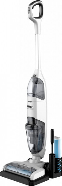 Aspirator cu spalare Fakir Starky WDA 700 (Mop+Aspirator), Acumulatori 22.2V Li-Ion, 25 min autonomie, Perie electrica/mop, Auto-curatare, Alb, PRODUS RESIGILAT