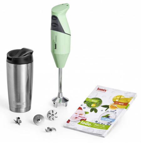 BAMIX ToGo mint - 180W, 4 lame, Bamix Thermo cup inox 500 ml
