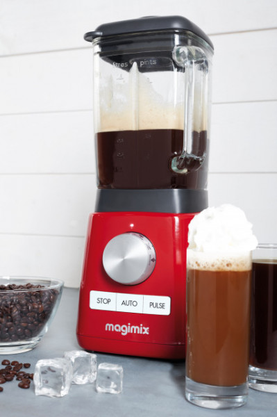 Power Blender MAGIMIX, 1300 W, 22,000 rpm, vas din sticlă 1,8 L, 3 ani garanție, roșu
