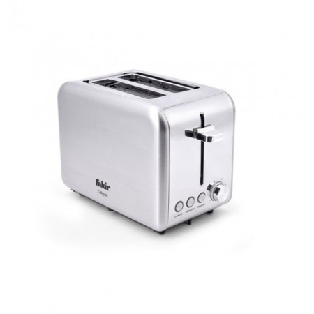 Prajitor de paine Fakir Calypso, 850W, 2 felii, Grad de rumenire ajustabil, 6 trepte, Inox, Functie dezghetare, Argintiu
