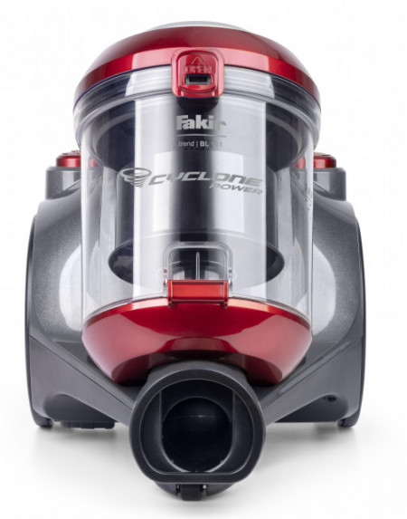 Aspirator fara sac Fakir trend BL 141, 2 l, Tub telescopic metalic, 700 W, Filtru EPA, Rosu/Antracit