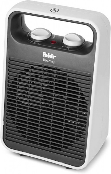 Aeroterma Fakir Warmy, 2000 W, 2 trepte de putere, Termostat, Protectie la supraincalzire, Alb/Negru