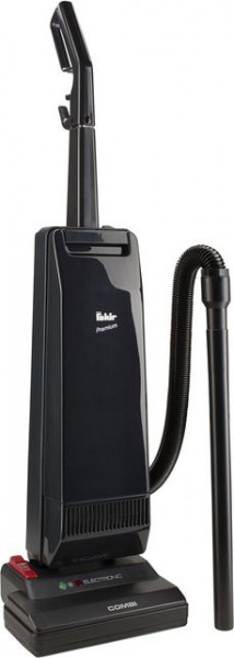 Aspirator profesional pentru mochete si tapiterie Fakir Combivac 1107, Fabr. in Germania, Perie combi, Control electronic, 800 W, Filtru EPA, Negru