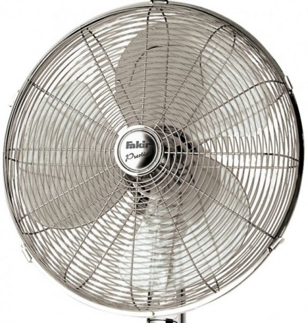 Ventilator cu picior Fakir Prestige VL 45 GF, 60 W, 3 trepte de viteza, 2 moduri de functionare, Debit aer: 1900 m3/h, Functie oscilare, Timer, Telecomanda, Argintiu lucios
