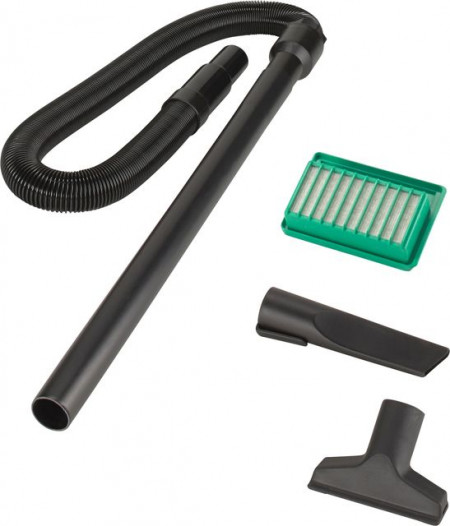 Aspirator profesional pentru mochete si tapiterie Fakir Combivac 1107, Fabr. in Germania, Perie combi, Control electronic, 800 W, Filtru EPA, Negru