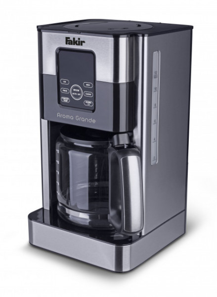 Cafetiera digitala Fakir Aroma Grande, 1000W, Ecran digital, 1.8L, Functie auto OFF, Timer, Sistem auto-curatare, Functie mentinere la cald, Suport detasabil filtru, Inox, - PRODUS RESIGILAT