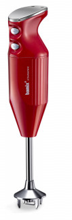 BAMIX Christmas Edition 200W, 4 lame, Procesor cu powderdisc, Motor profesional, Vas 600ml, 5 forme prajituri, Stand DeLuxe, Rosu metalizat