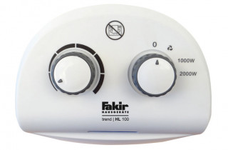 Aeroterma Fakir HL 100, 2000 W, Protectie apa IP21, 2 trepte de putere, Protectie la supraincalzire, Alb / Gri