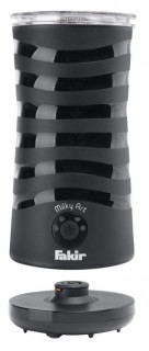 Aparat pentru spumare si incalzire lapte Fakir Milky Art, 400 W, 4 texturi spuma, Baza rotativa 360°, Oprire automata, Negru