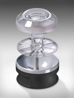 BAMIX BBQ 200W, 4 lame, SliceSy, Procesor cu powderdisc, Vas 600ml, Vas 400ml, Sort Bamix BBQ, Stand DeLuxe, Negru