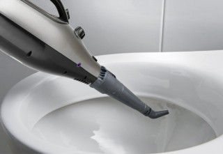 Mop cu abur Fakir Maxiclean, 1300W, rezervor 330ml, 10 accesorii incluse, incalzire in 30 sec, argintiu