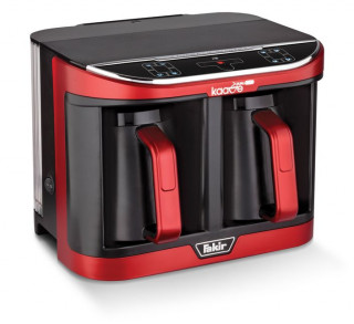 Aparat preparare cafea turceasca Fakir Kaave Dual Pro, 1470 W, Control digital, 2.3L, Luminasense Technology, Rosu