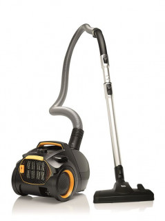 Aspirator cu sac Fakir AirWave TS2000, A+AA, Fabr. in Germania, Filtru HEPA, 500 W, 70dB, Tub telescopic, Sac 4.5 l, Galben/Negru