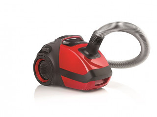 Aspirator cu sac Fakir AirWave TS2400, A+AA, Fabr. in Germania, Filtru ULPA anti-alergii, 500 W, 70dB, Sac 4.5 l, Perie parchet, Tub telescopic, Rosu/Negru