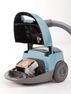 Aspirator cu sac Fakir Trend A220, 3.5 l, Tub telescopic, Perie speciala parchet, 750 W, Filtru EPA, Albastru