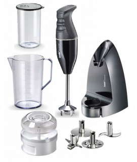 BAMIX Selection M200, 2 Viteze, Reglare automata, 4 Lame, Vas 1 l, Vas 400 ml, Procesor cu Powderdisc, Negru