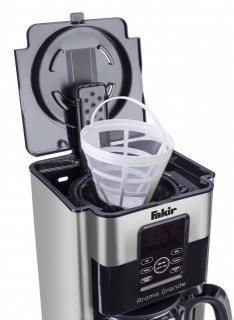 Cafetiera digitala Fakir Aroma Grande, 1000W, Ecran digital, 1.8L, Functie auto OFF, Timer, Sistem auto-curatare, Functie mentinere la cald, Suport detasabil filtru, Inox, - PRODUS RESIGILAT