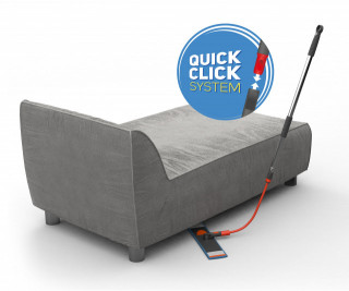 Mop flexibil cu maner telescopic Nordic Stream, Inox, Laveta extra-absorbanta microfibra, 90-160-200 cm