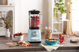 Power Blender MAGIMIX, 1300 W, 22,000 rpm, vas din sticlă 1,8 L, 3 ani garanție, bleu ciel