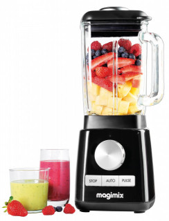 Power Blender MAGIMIX, 1300 W, 22,000 rpm, vas din sticlă 1,8 L, 3 ani garanție, negru