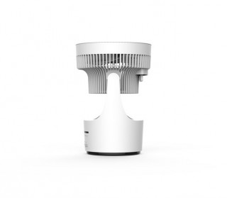 Ventilator de birou Fakir TVC 360, 450 m3/h, Oscilatie la 360°/90°, Silentios (55dBA), 3 trepte de viteza, 45 W, Alb/Negru