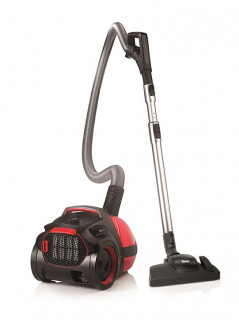 Aspirator cu sac Fakir AirWave TS2400, A+AA, Fabr. in Germania, Filtru ULPA anti-alergii, 500 W, 70dB, Sac 4.5 l, Perie parchet, Tub telescopic, Rosu/Negru