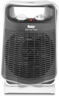 Aeroterma Fakir Warmy Twist, 2000 W, 2 trepte de putere, Termostat, Oscilare la 75°, Protectie la supraincalzire, Alb/Negru